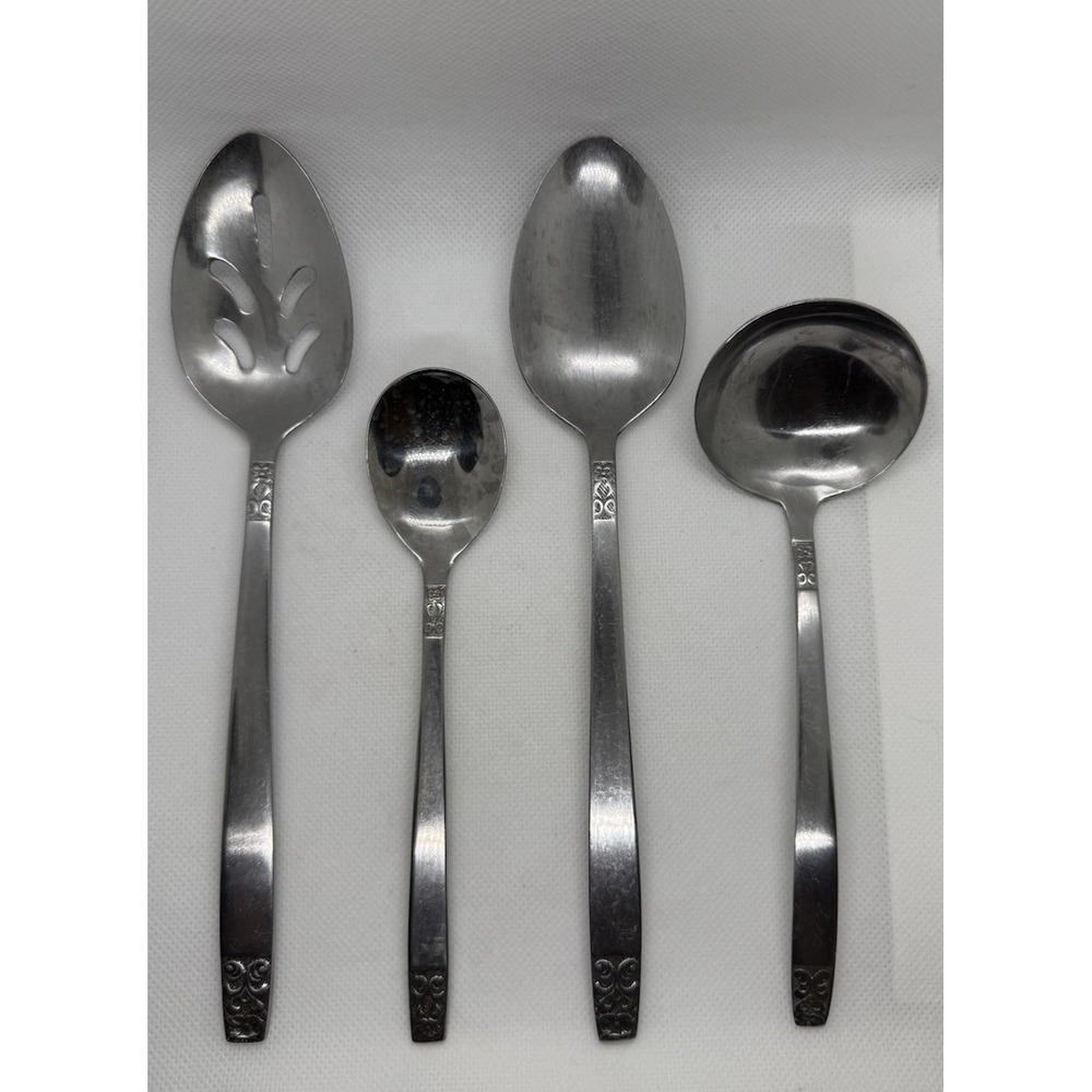 Stanley Roberts Rogers DANESMORE Serving Spoon Set Of 4 Stainless Flatware